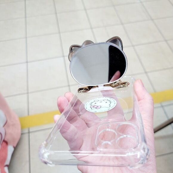 Brand New Sanrio Hello Kitty White Cell Phone Case Mirror & Stand - Picture 3 of 5
